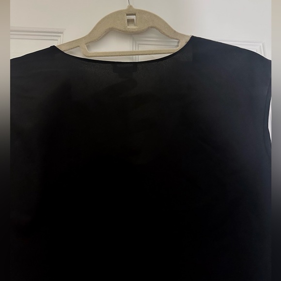 J.Crew Cap Sleeve Black Shell Top - Picture 3 of 5
